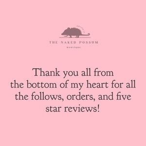 Thank you for the follows, likes, and ⭐️⭐️⭐️⭐️⭐️ reviews! 😘